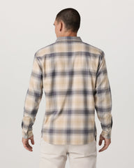 Long Sleeve Flannel Button Down Men's Cavern Grey Shirt | Vuori US