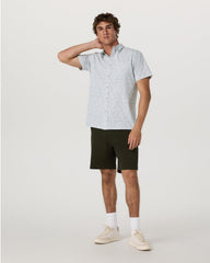 Short Sleeve Bridge Button Down Men's Frost Grey Shirt | Vuori Clothing