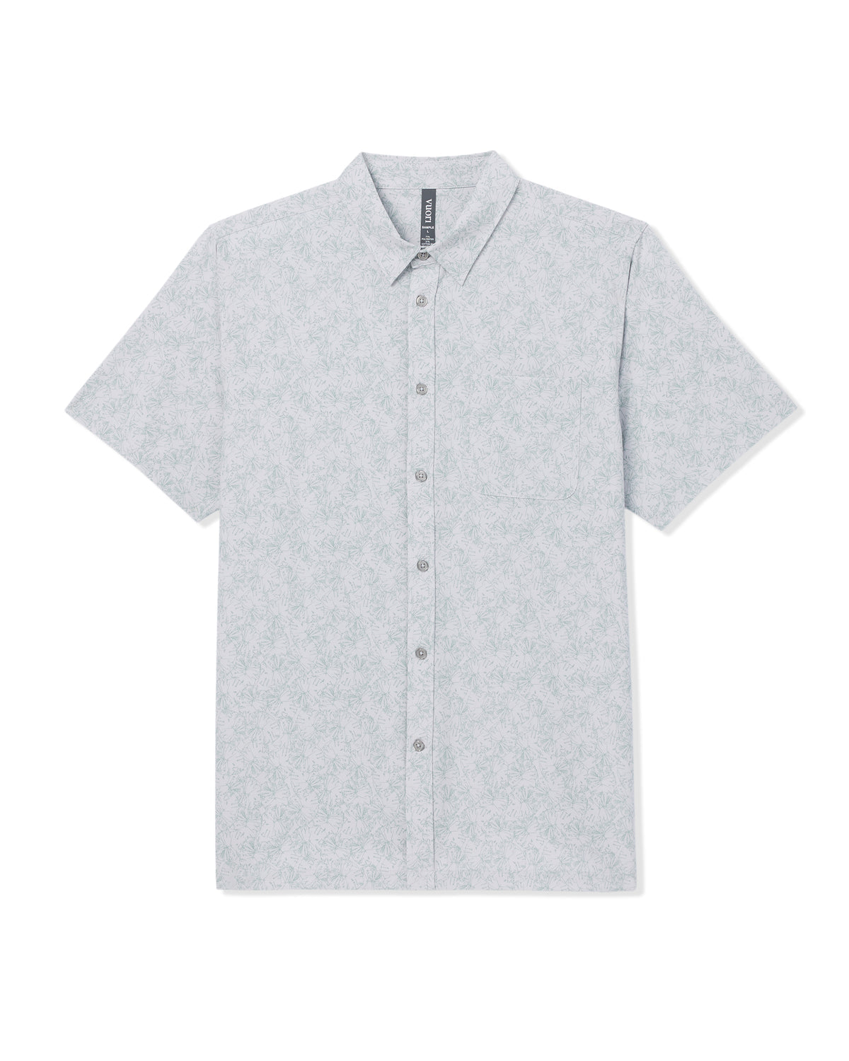 Short Sleeve Bridge Button Down Men's Frost Grey Shirt | Vuori Clothing