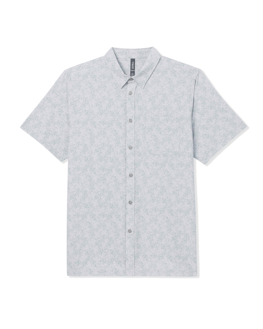 Short Sleeve Bridge Button Down Men's Frost Grey Shirt | Vuori Clothing