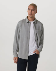 Jeffreys Overshirt Men's Grey Button-Up Shirt | Vuori