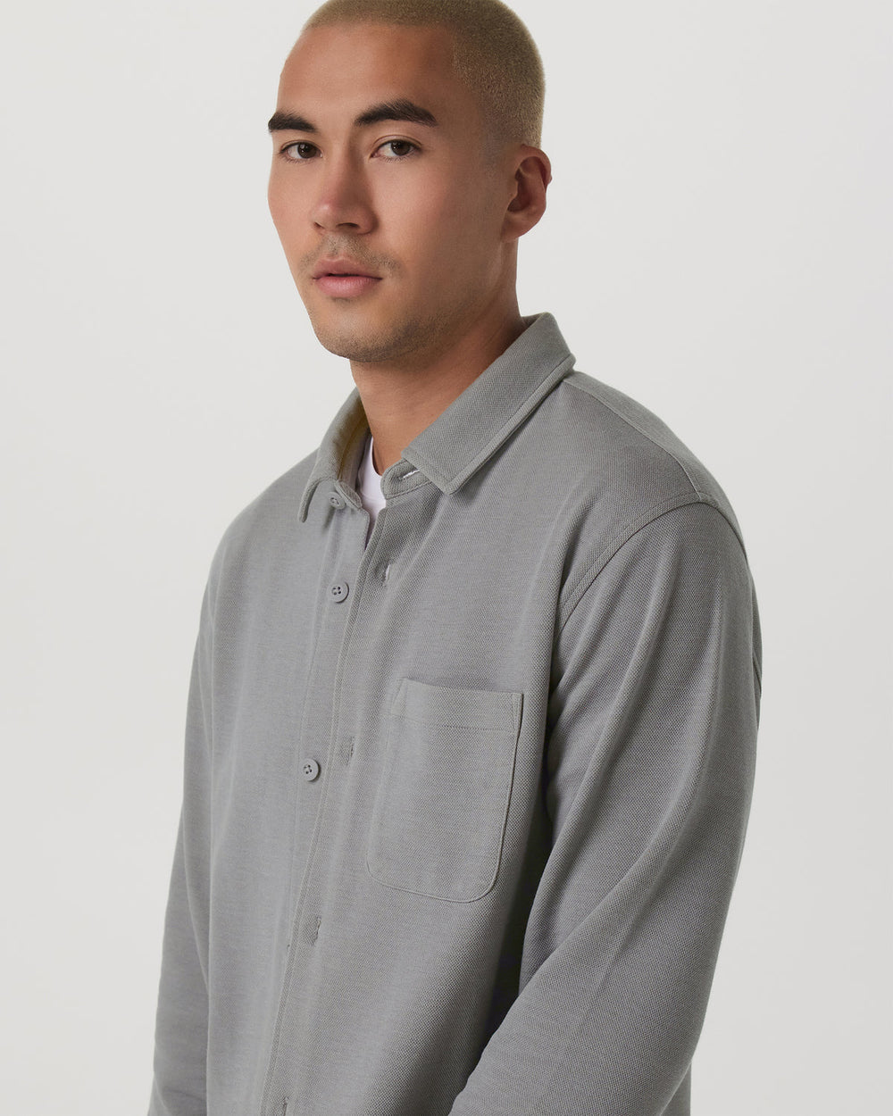 Jeffreys Overshirt Men's Grey Button-Up Shirt | Vuori