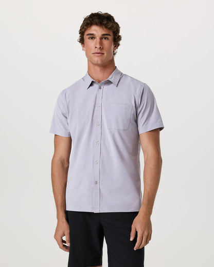 Short Sleeve Bridge Button Down Men's Cinder Shirt | Vuori Sale