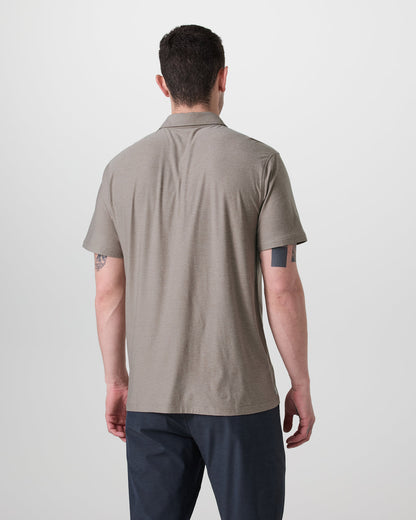 Short Sleeve Strato Button Down Mocha Heather | Vuori On sale