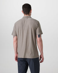 Short Sleeve Strato Button Down Mocha Heather | Vuori On sale