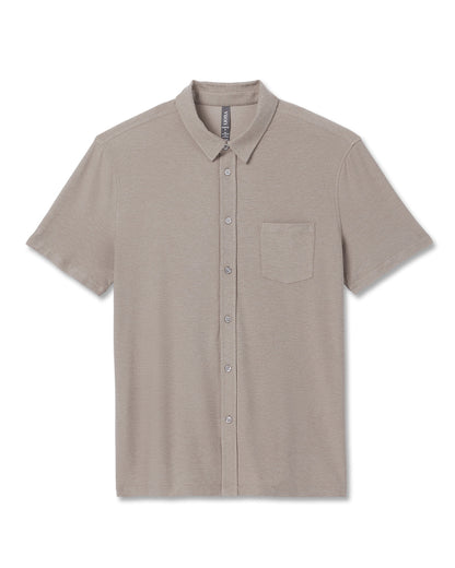 Short Sleeve Strato Button Down Mocha Heather | Vuori On sale