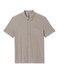 Short Sleeve Strato Button Down Mocha Heather | Vuori On sale