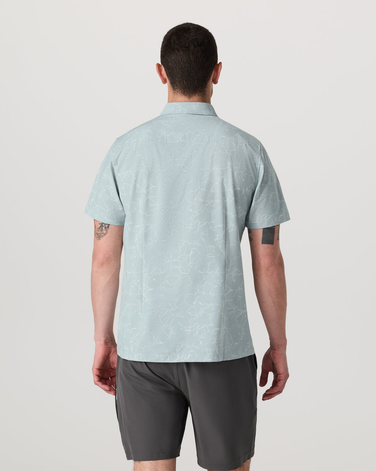 Short Sleeve Bridge Button Down Men's Chalk Blue Shirt | Vuori For sale
