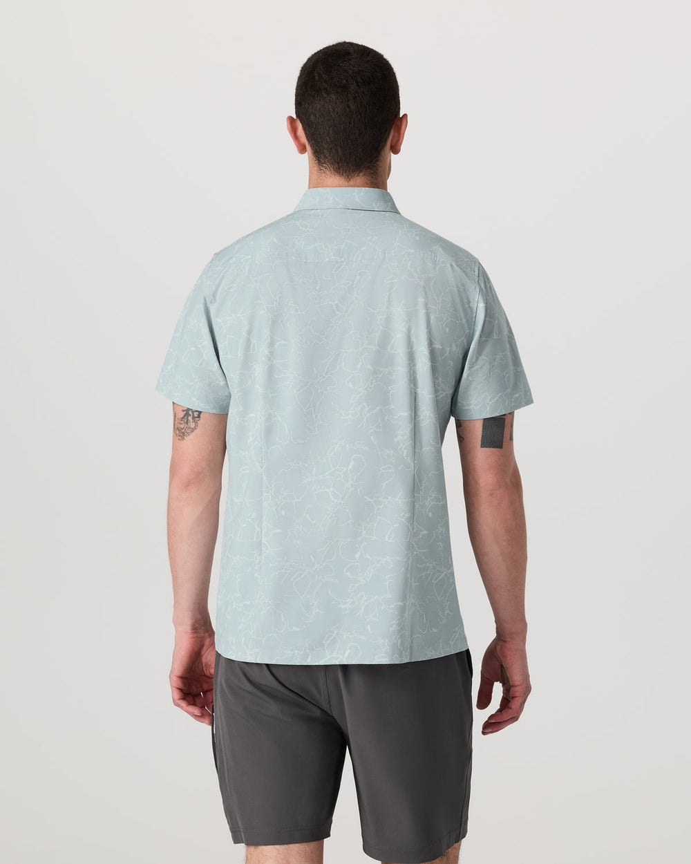 Short Sleeve Bridge Button Down Men's Chalk Blue Shirt | Vuori For sale