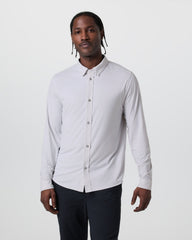Long Sleeve TravelLite Button Down Frost Grey | Vuori Online