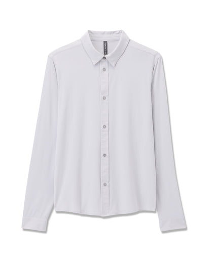 Long Sleeve TravelLite Button Down Frost Grey | Vuori Online