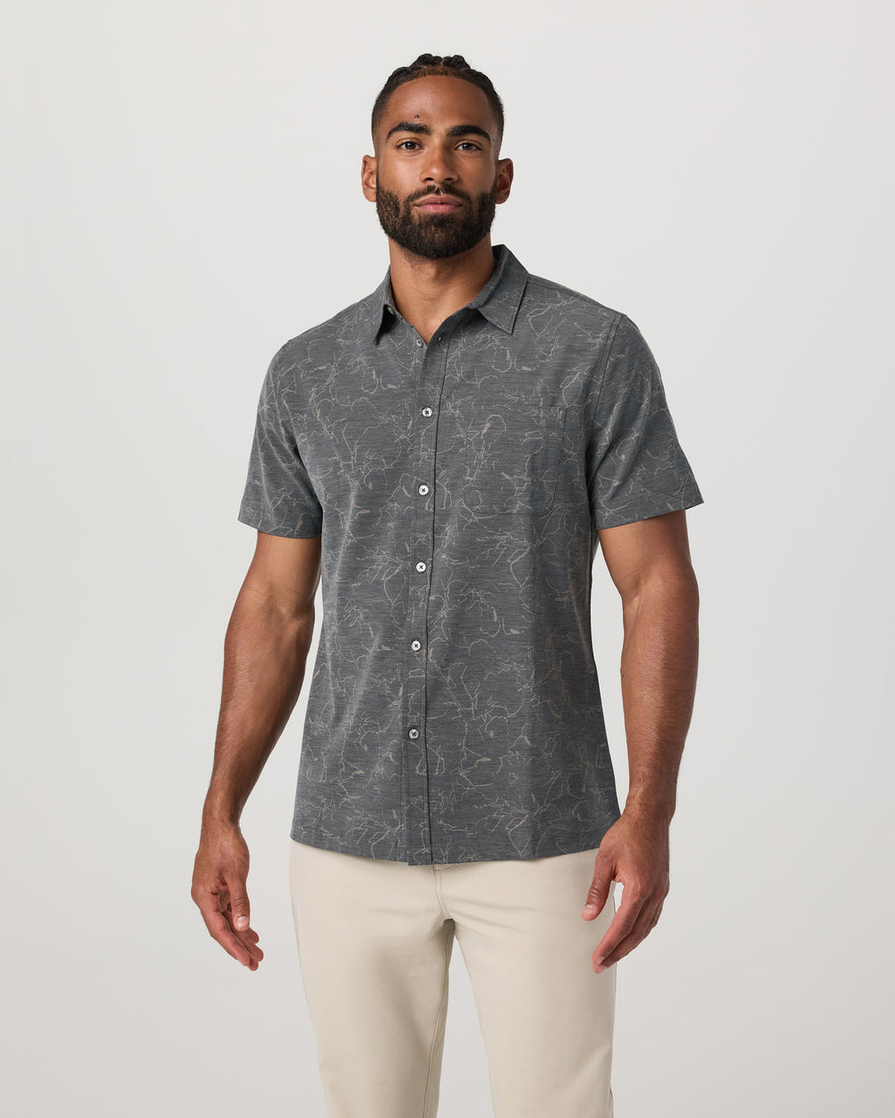 Short Sleeve Bridge Button Down Men's Root Shirt | Vuori