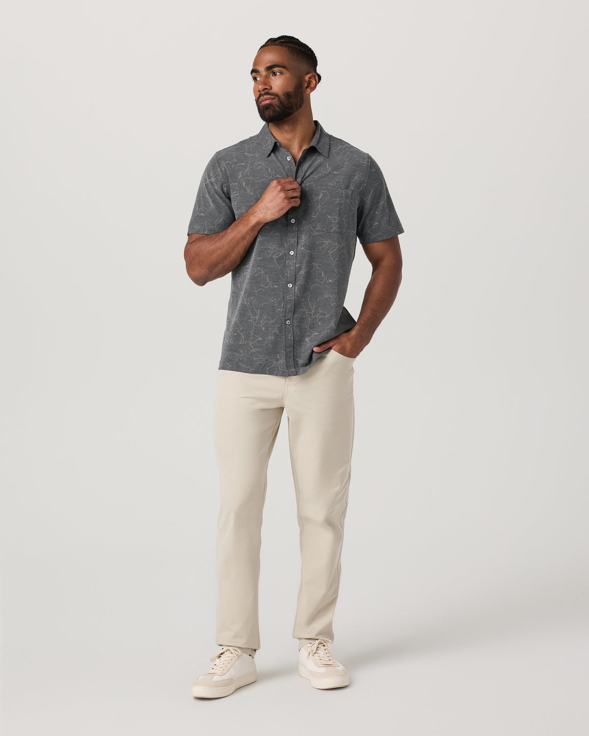 Short Sleeve Bridge Button Down Men's Root Shirt | Vuori