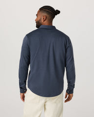 Men's Long Sleeve Ponto Button Down Azure Heather | Vuori Discount