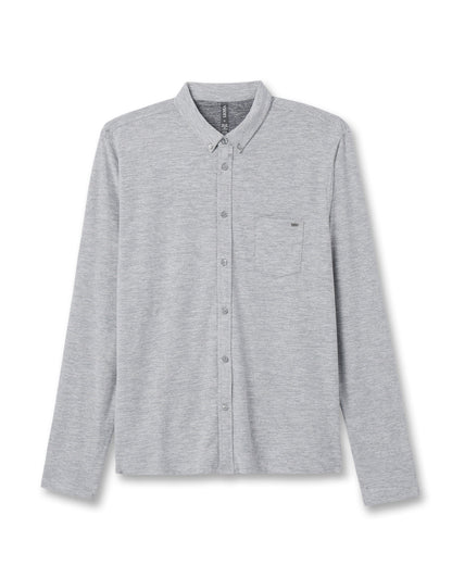 Long Sleeve Ace Button-Down Grey Button Down Shirt | Vuori For sale