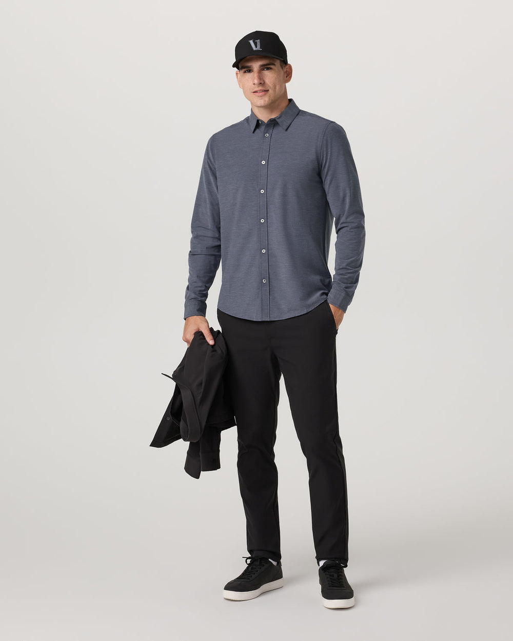 Long Sleeve Bridge Button Down Men's Moonlight Shirt | Vuori Outlet