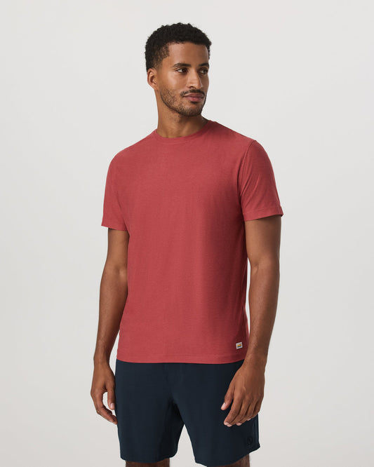 Strato Tech Tee Men's Fire Heather Performance Shirt | Vuori US