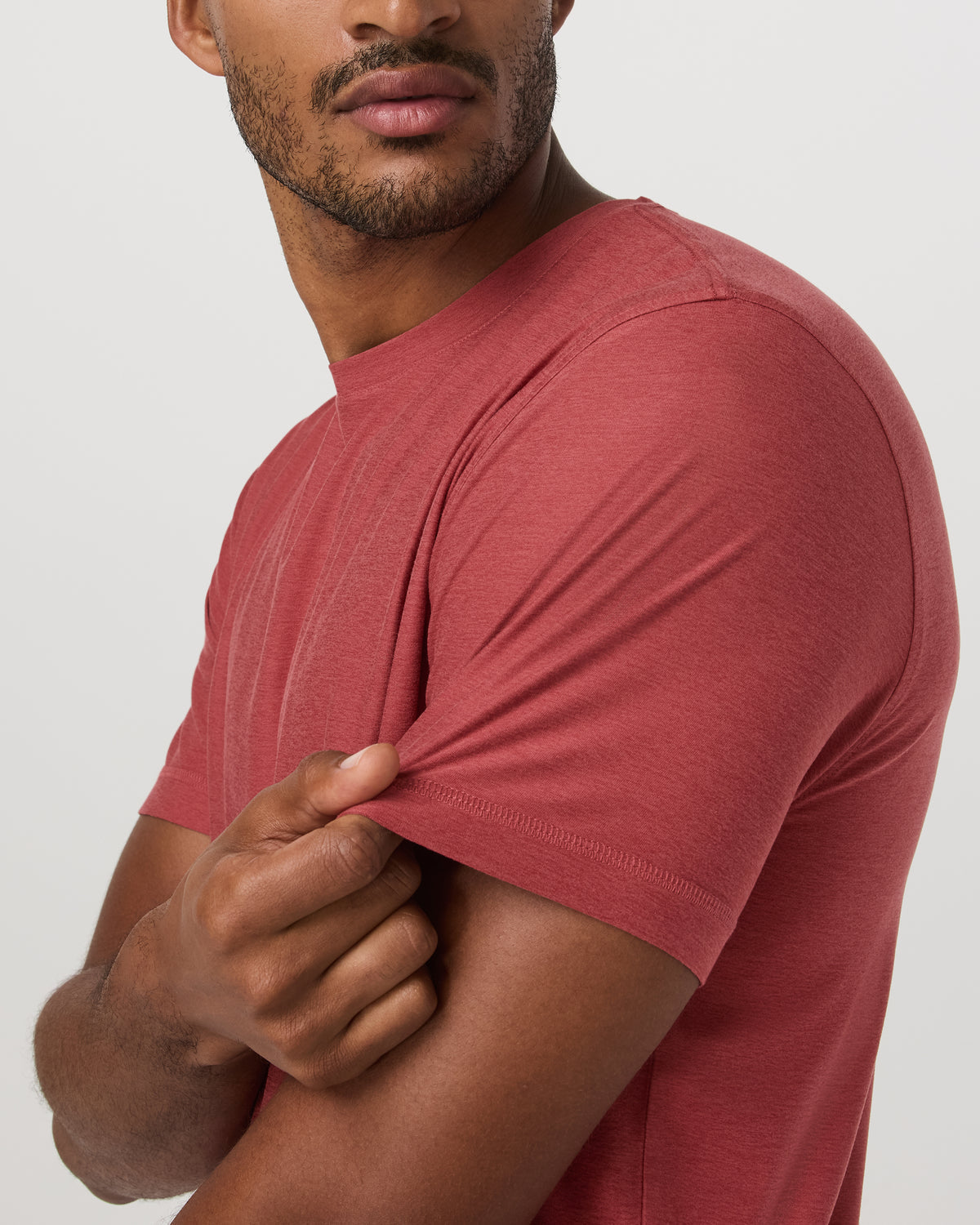 Strato Tech Tee Men's Fire Heather Performance Shirt | Vuori US