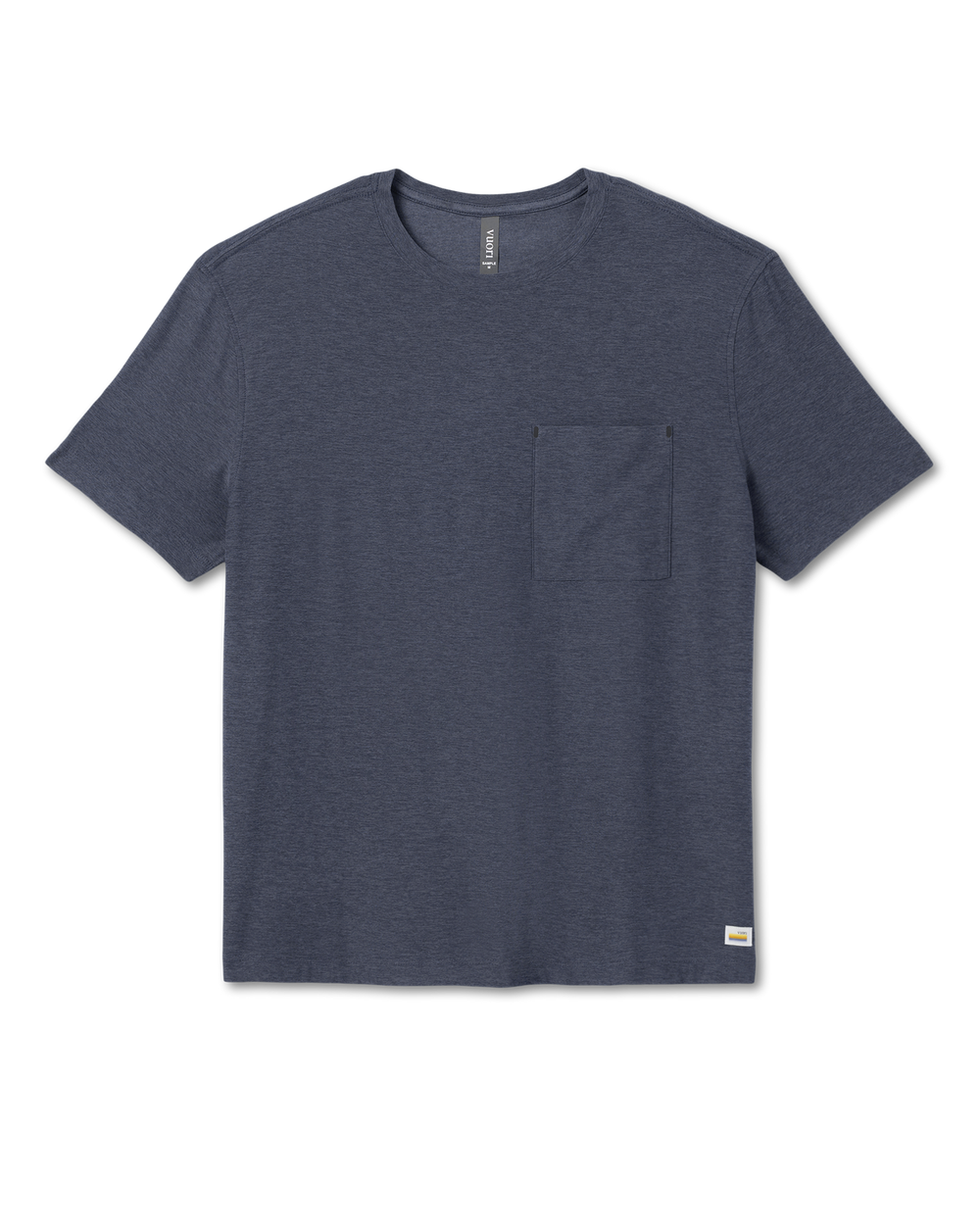 Short Sleeve Strato Pocket Tee-Relaxed Fit Dark Azure Heather | Vuori Clothing