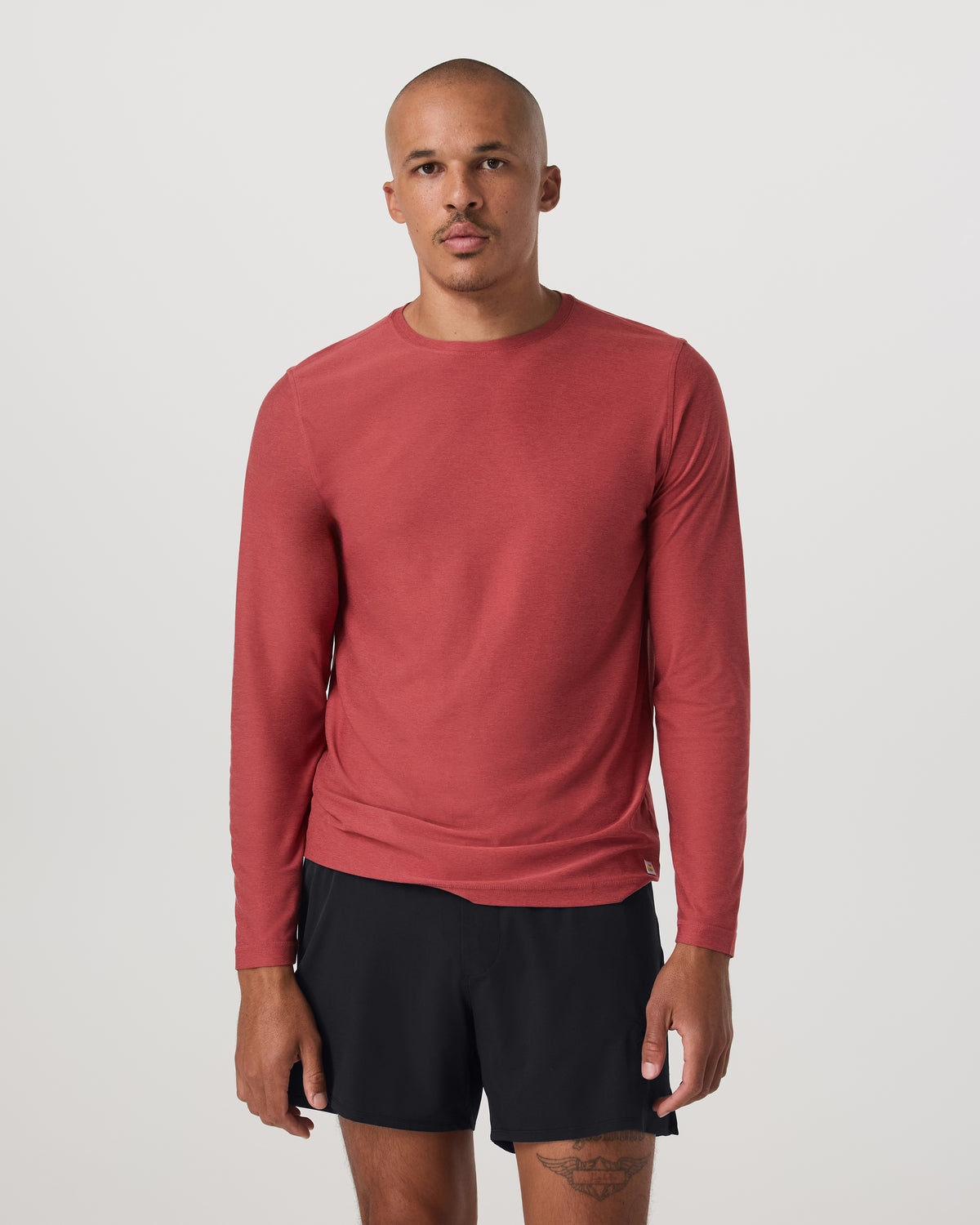 Long Sleeve Strato Tech Tee Fire Heather Workout Shirt | Vuori Sale