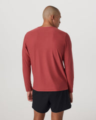 Long Sleeve Strato Tech Tee Fire Heather Workout Shirt | Vuori Sale
