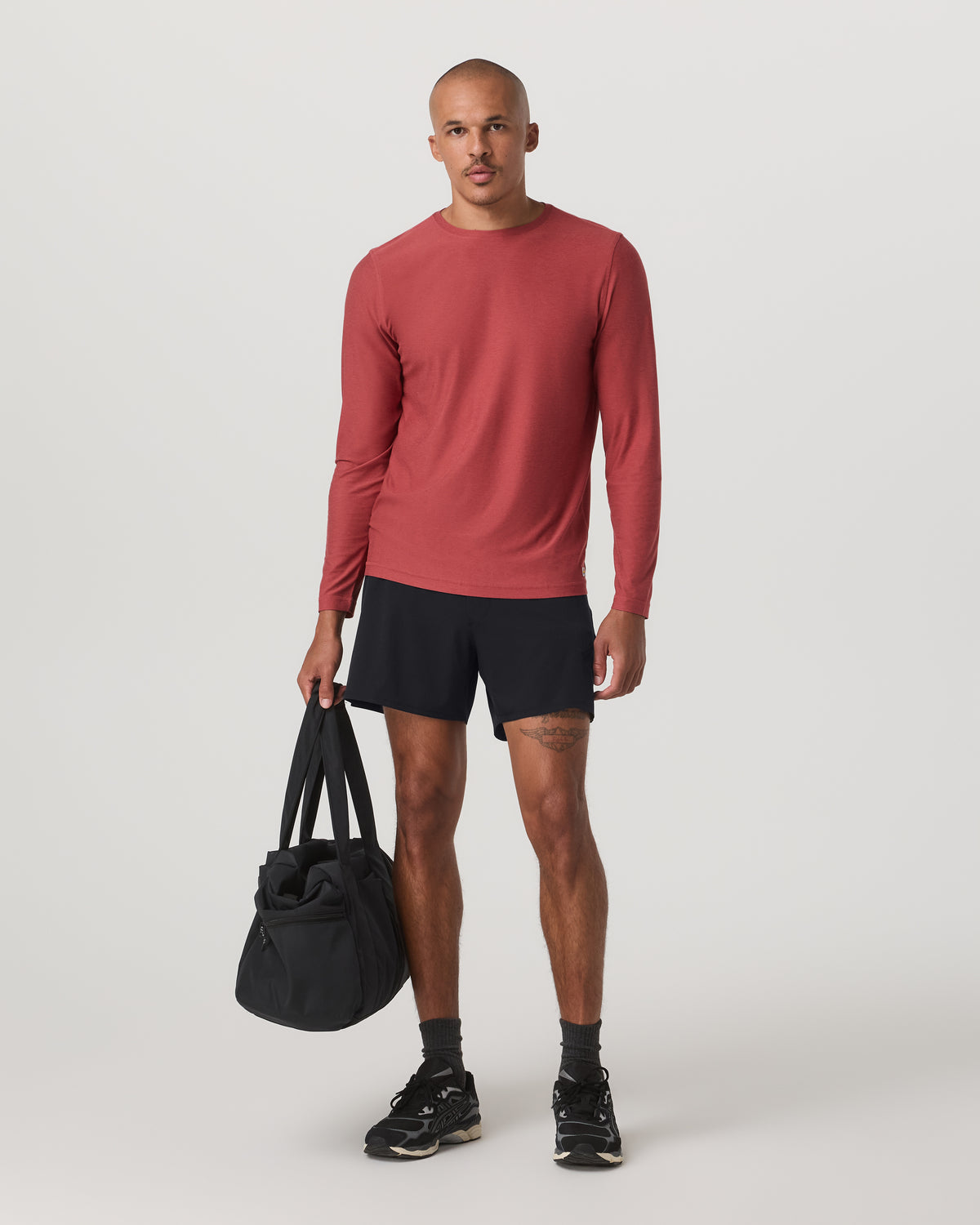 Long Sleeve Strato Tech Tee Fire Heather Workout Shirt | Vuori Sale