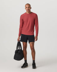 Long Sleeve Strato Tech Tee Fire Heather Workout Shirt | Vuori Sale