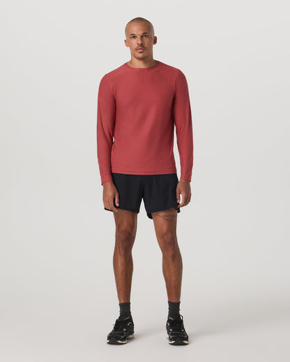 Long Sleeve Strato Tech Tee Fire Heather Workout Shirt | Vuori Sale
