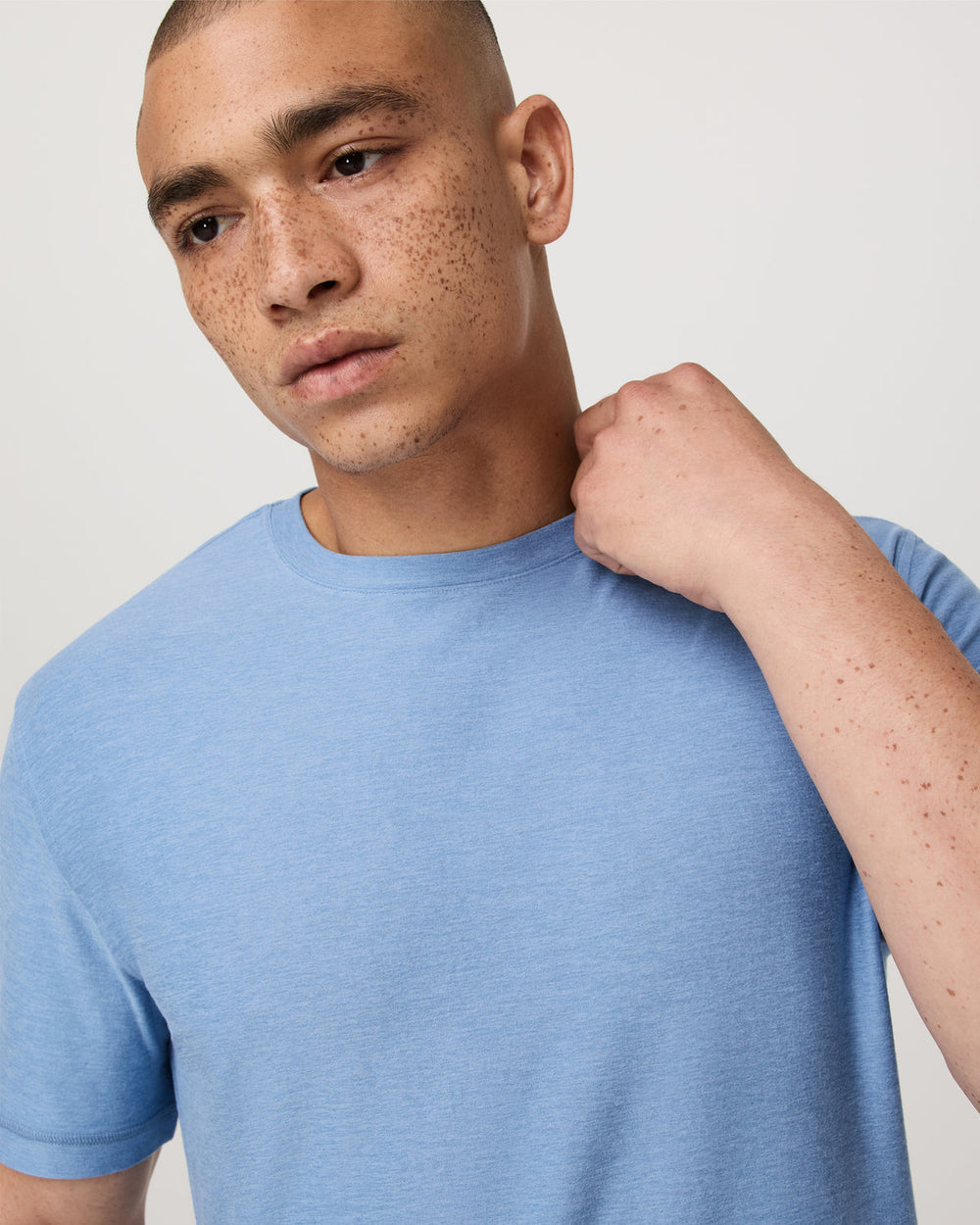 Strato Tech Tee Women's Isle Blue Heather T-Shirt | Vuori On sale