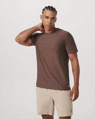Strato Tech Tee Men's Sable Heather Performance T-Shirt | Vuori Online