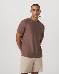Strato Tech Tee Men's Sable Heather Performance T-Shirt | Vuori Online