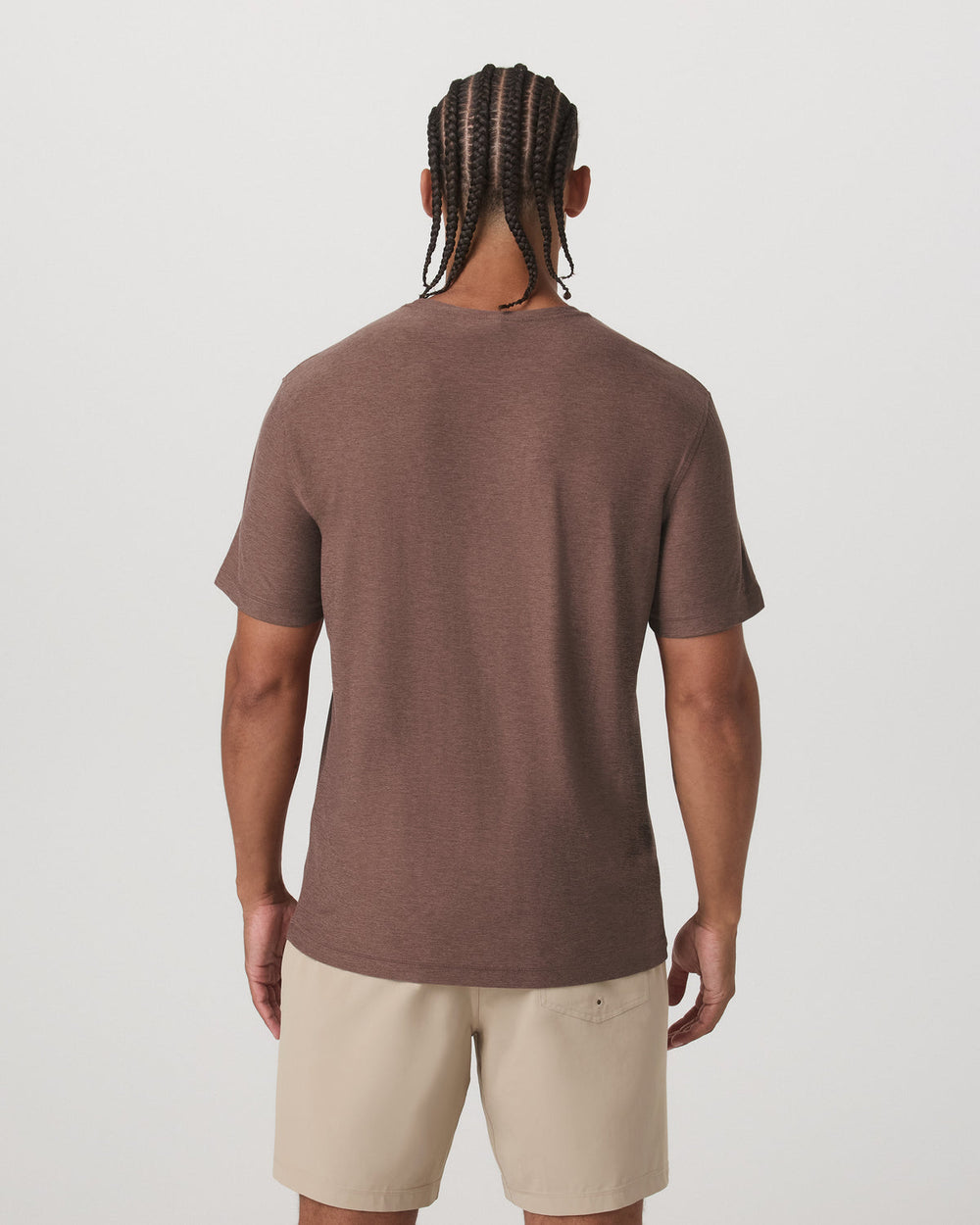 Strato Tech Tee Men's Sable Heather Performance T-Shirt | Vuori Online