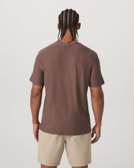 Strato Tech Tee Men's Sable Heather Performance T-Shirt | Vuori Online