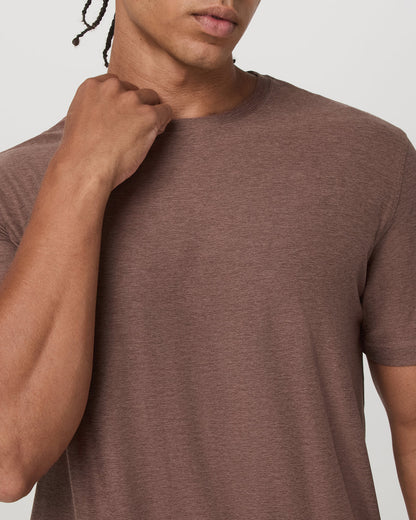 Strato Tech Tee Men's Sable Heather Performance T-Shirt | Vuori Online