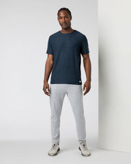 Strato Tech Tee Men's Navy Heather Blue Tee | Vuori Outlet