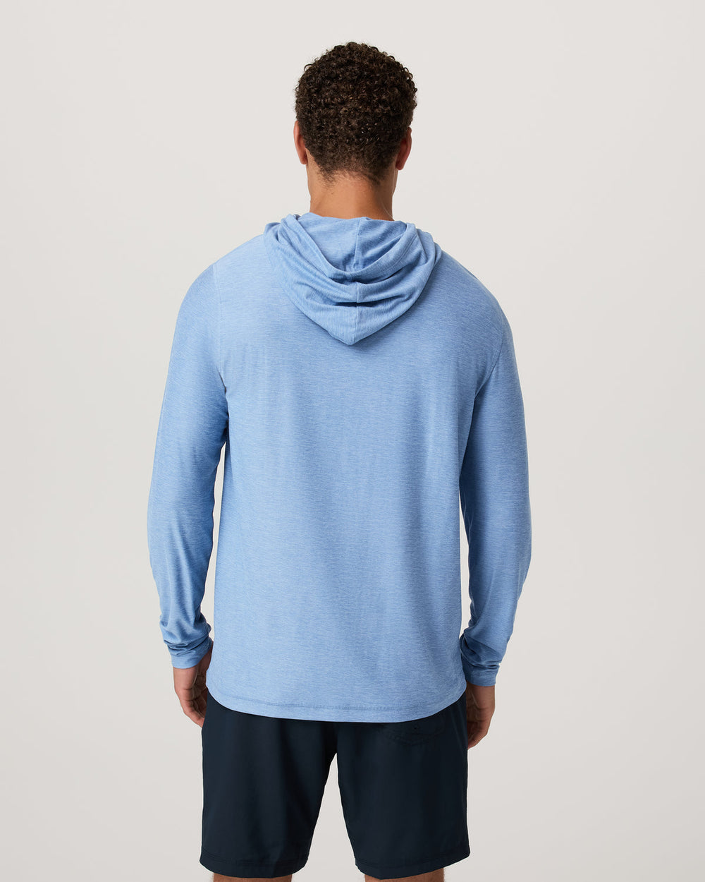 Strato Tech Hoodie Men's Isle Blue Heather Hoodie | Vuori US