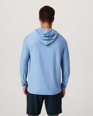 Strato Tech Hoodie Men's Isle Blue Heather Hoodie | Vuori US