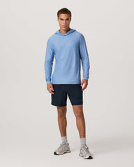 Strato Tech Hoodie Men's Isle Blue Heather Hoodie | Vuori US