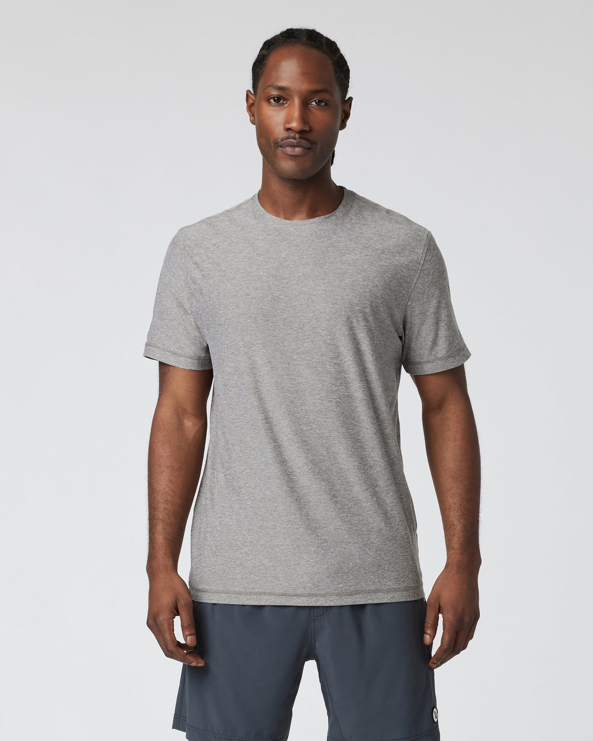 Strato Tech Tee Heather Grey Men's Tech Shirt | Vuori Clothing