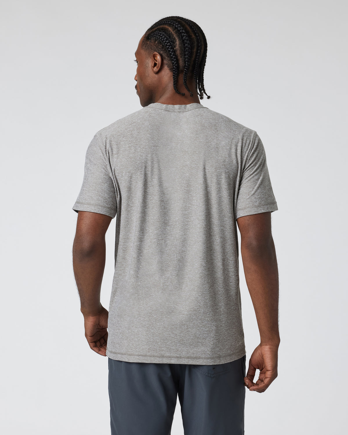 Strato Tech Tee Heather Grey Men's Tech Shirt | Vuori Clothing