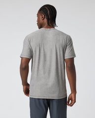 Strato Tech Tee Heather Grey Men's Tech Shirt | Vuori Clothing