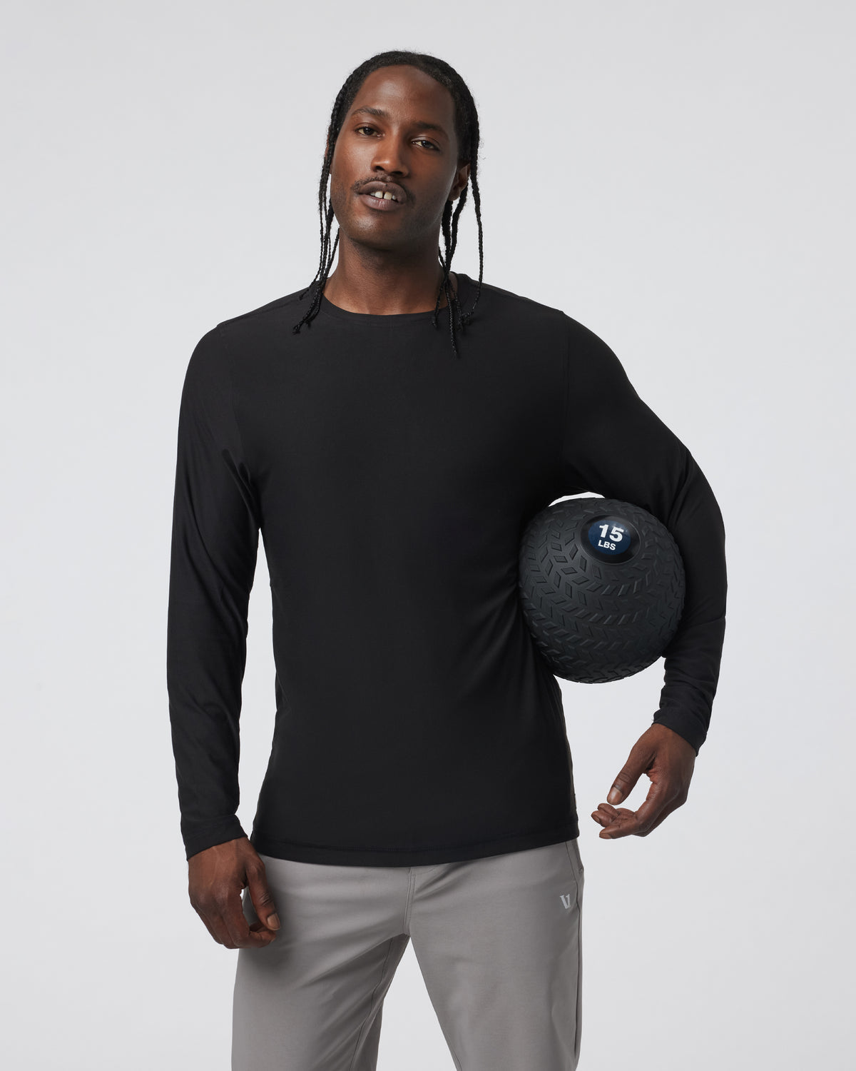 Long Sleeve Strato Tech Tee Men's Black Shirt | Vuori Sale