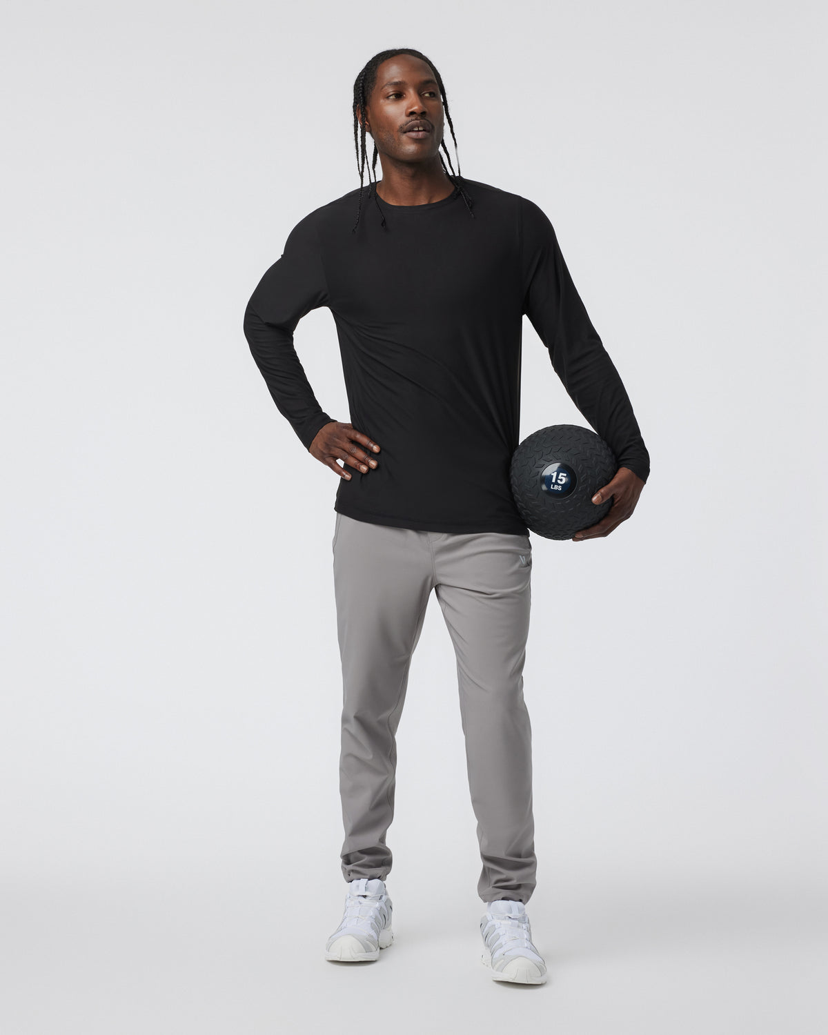 Long Sleeve Strato Tech Tee Men's Black Shirt | Vuori Sale