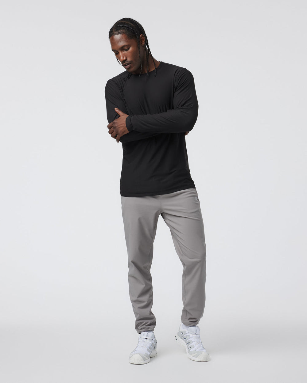 Long Sleeve Strato Tech Tee Men's Black Shirt | Vuori Sale