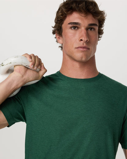 Strato Tech Tee Men's Viridian Heather Performance Shirt | Vuori On sale