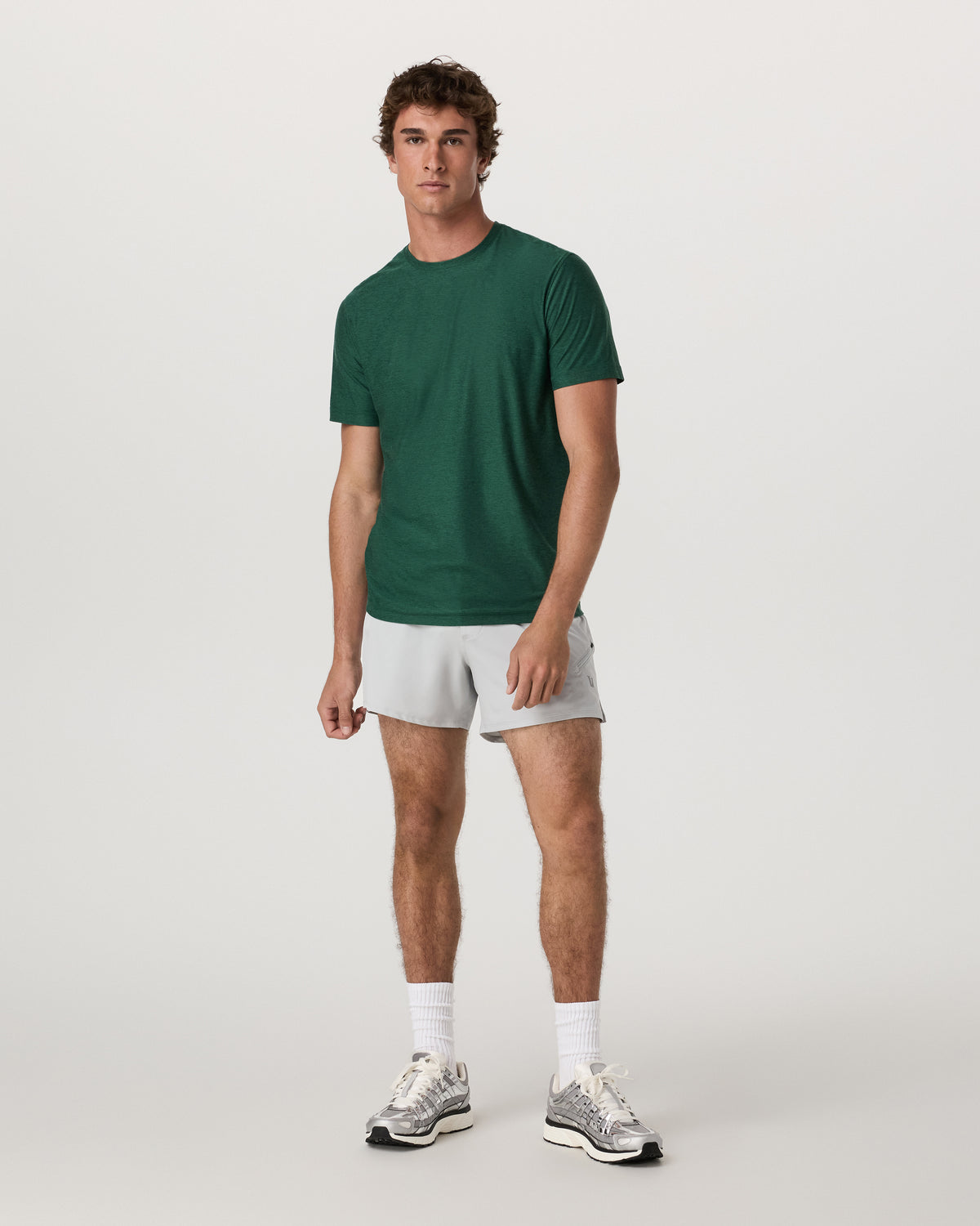 Strato Tech Tee Men's Viridian Heather Performance Shirt | Vuori On sale