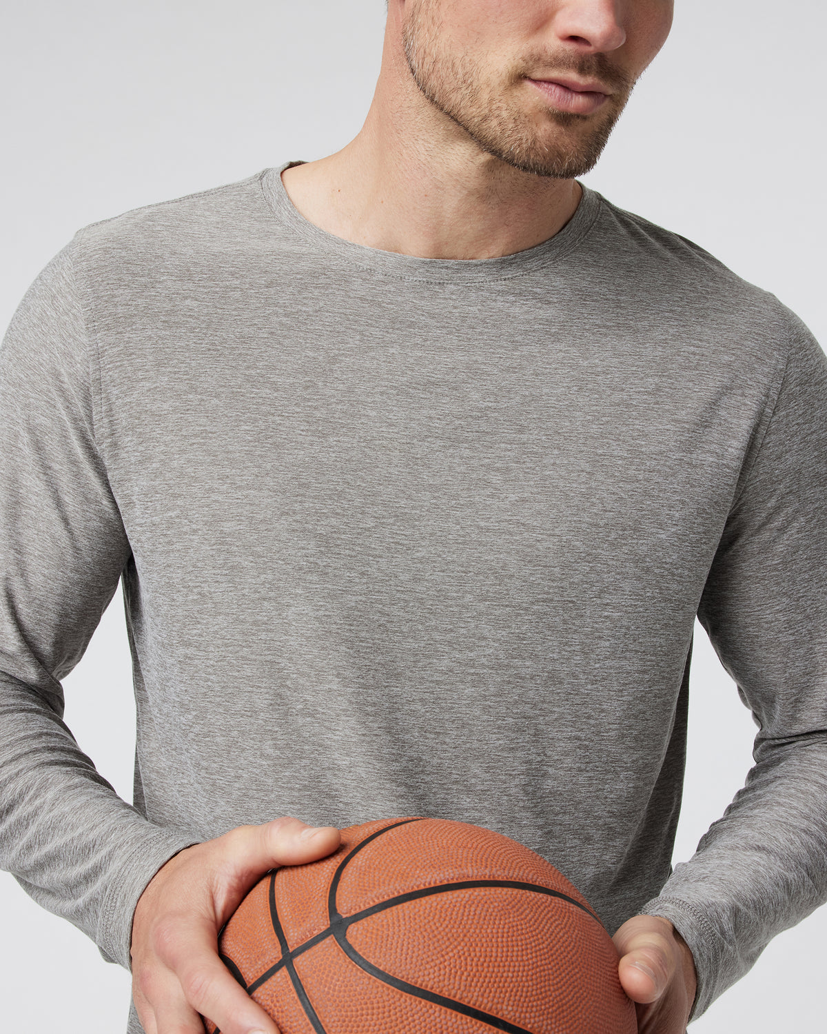 Long-Sleeve Strato Tech Tee Heather Grey Shirt | Vuori For sale