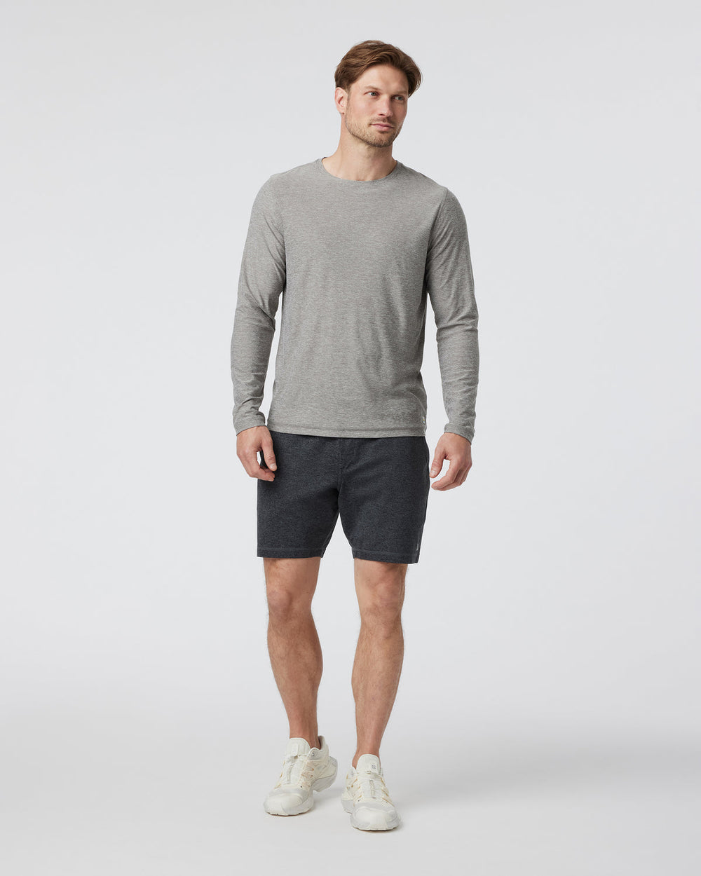 Long-Sleeve Strato Tech Tee Heather Grey Shirt | Vuori For sale