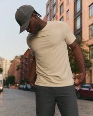 Strato Tech Tee Men's Mushroom Heather T-Shirt | Vuori Online