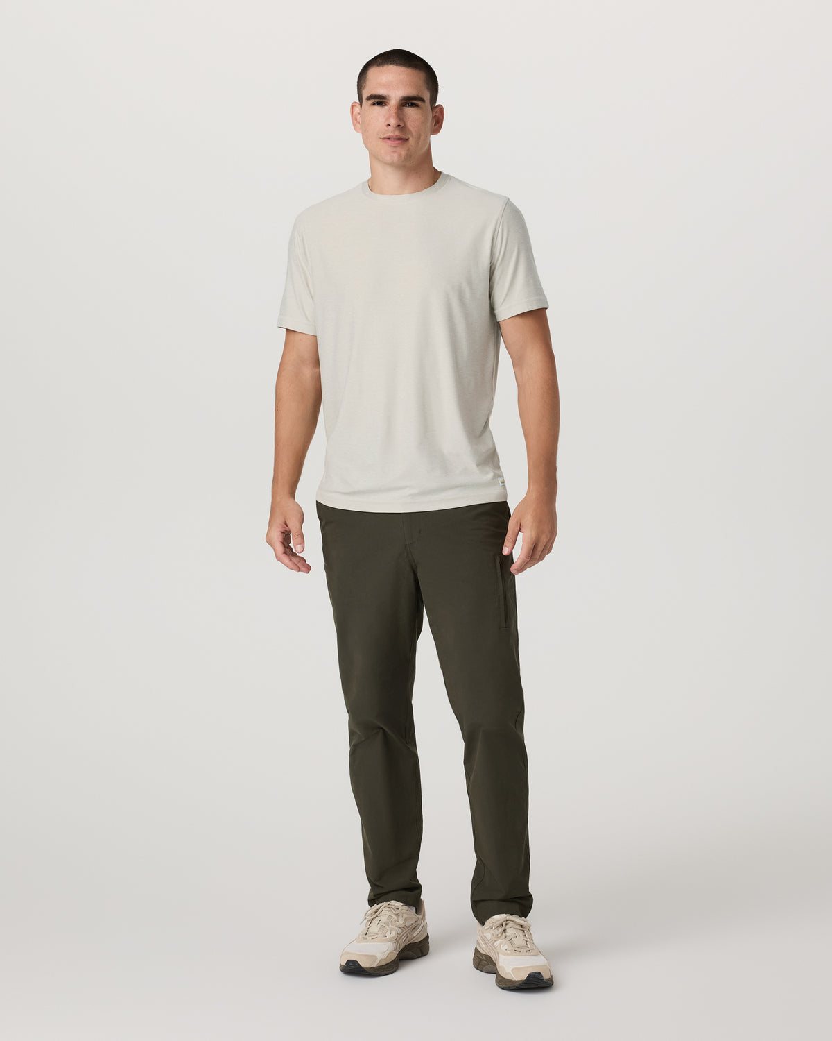 Strato Tech Tee Men's Mushroom Heather T-Shirt | Vuori Online